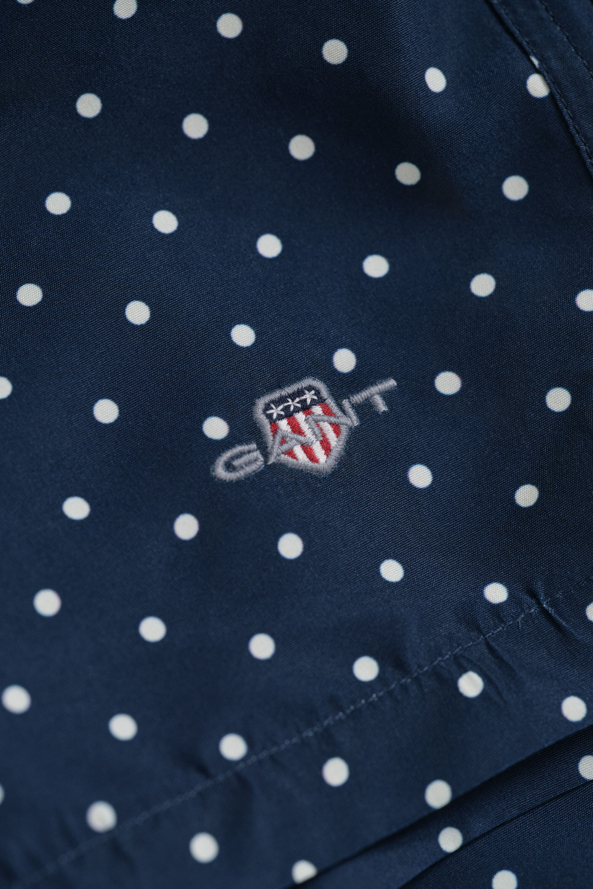 Calções de banho com estampado às bolinhas