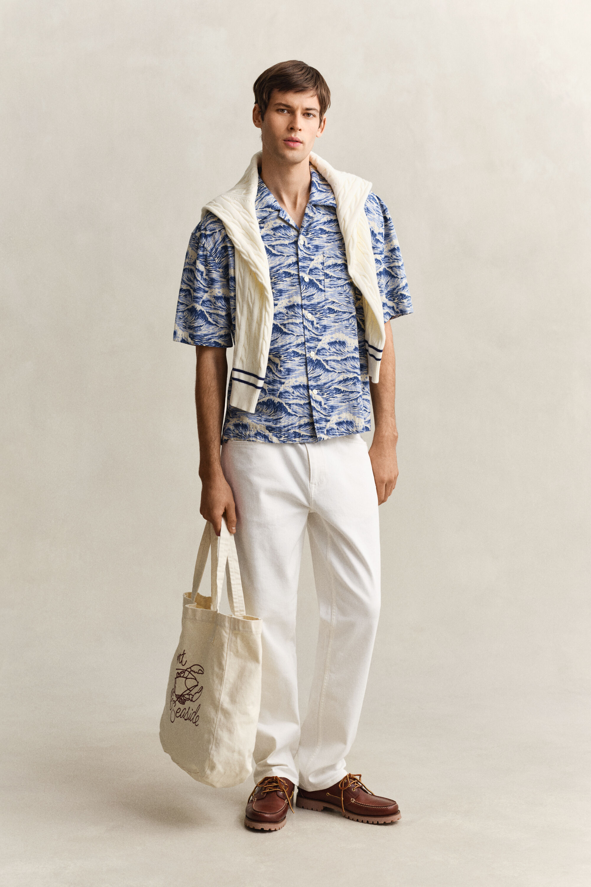 Camisa de manga curta estampada