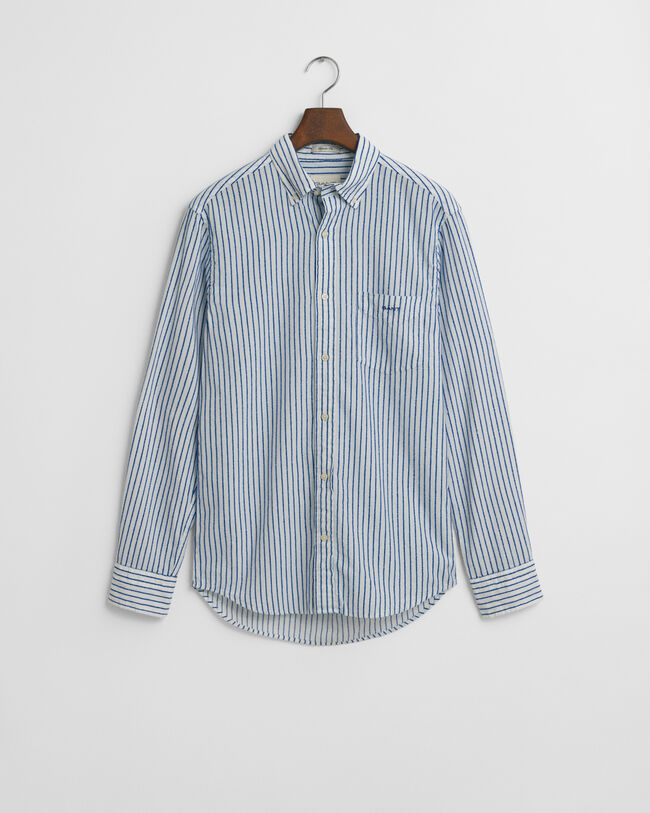 Camisa às riscas Textured regular fit