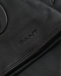 Luvas em pele com botão