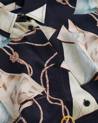 Vestido-camisa Sailing Print slim fit