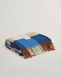 Manta decorativa com padrão de xadrez