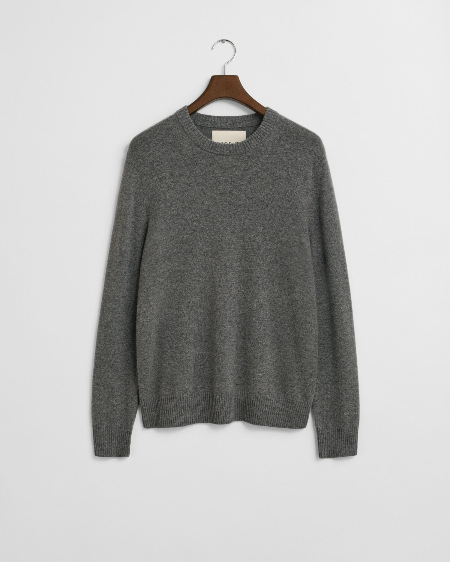 Camisola de malha com decote redondo em caxemira