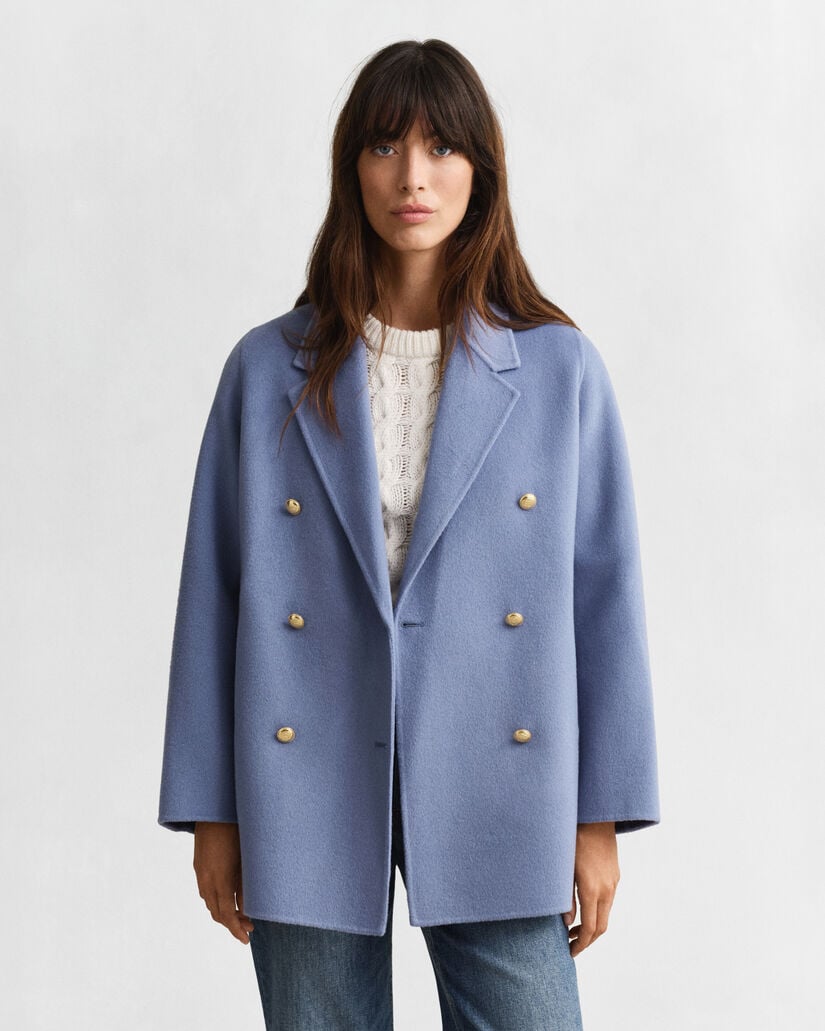 Casaco de marinheiro com detalhes cosidos à mão