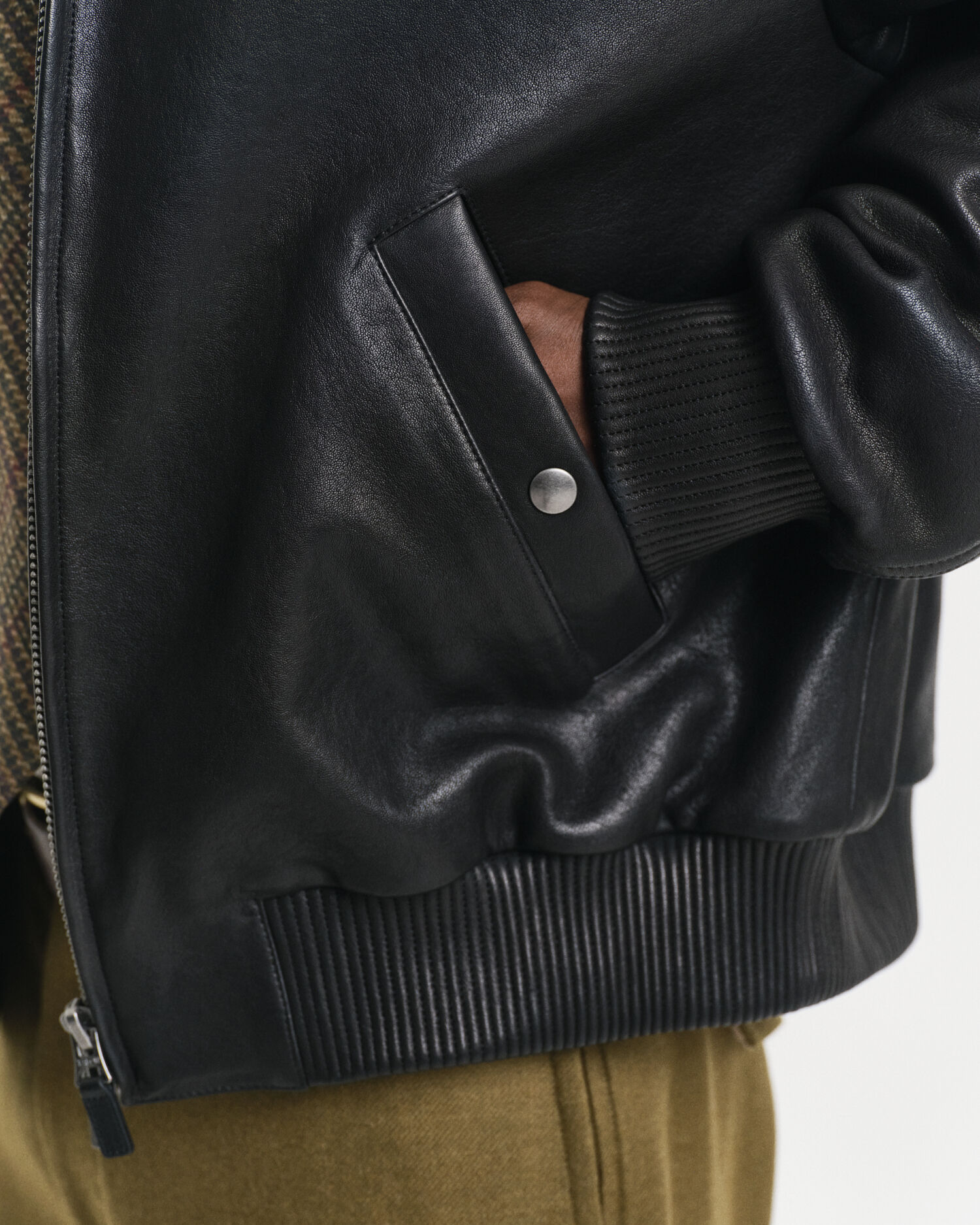 Casaco Harrington em pele