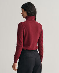 Pulover de gola alta em malha extrafina