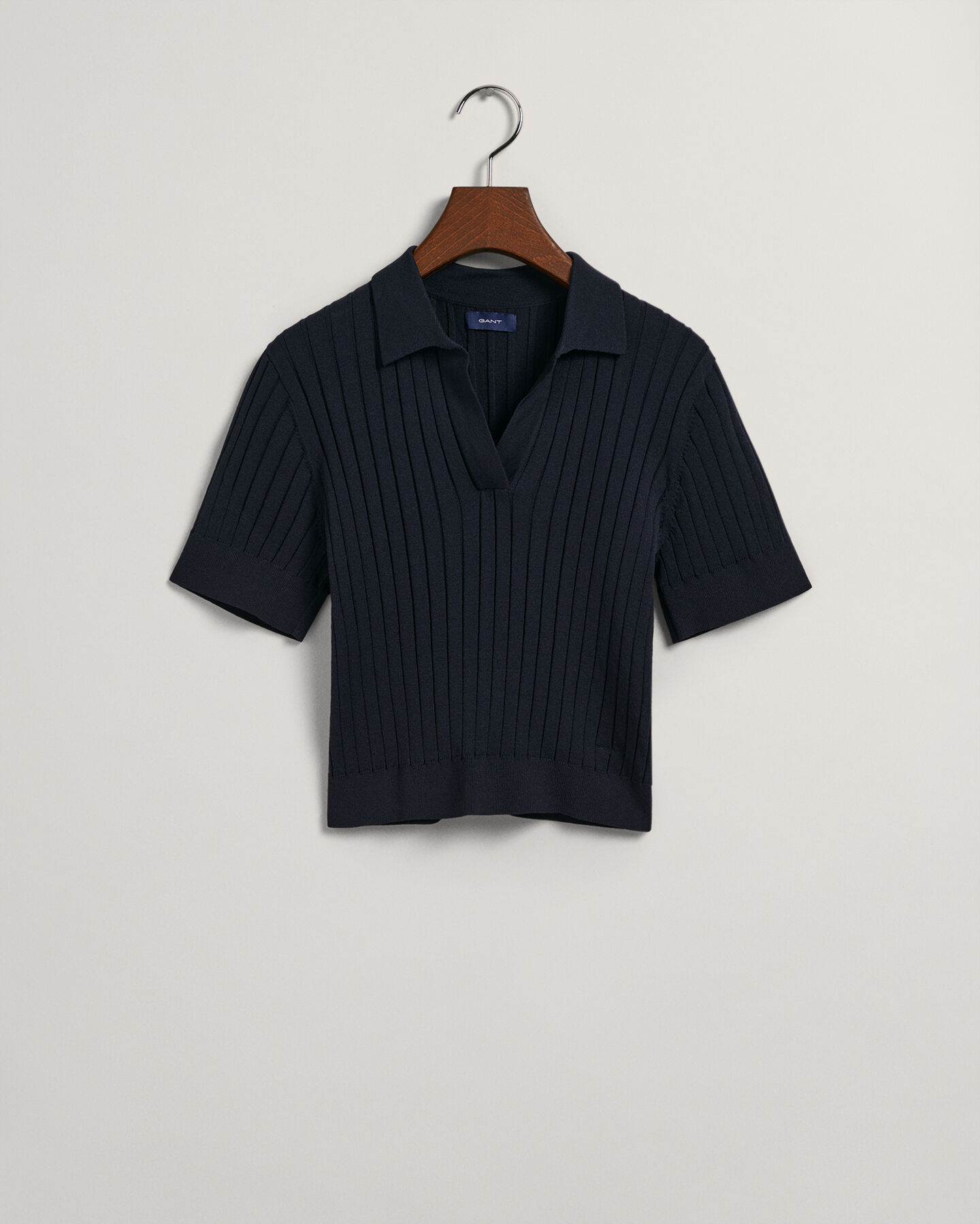 Top curto em malha canelada Teen Girls