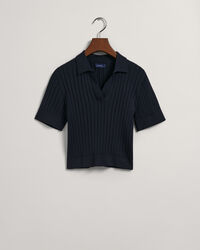 Top curto em malha canelada Teen Girls