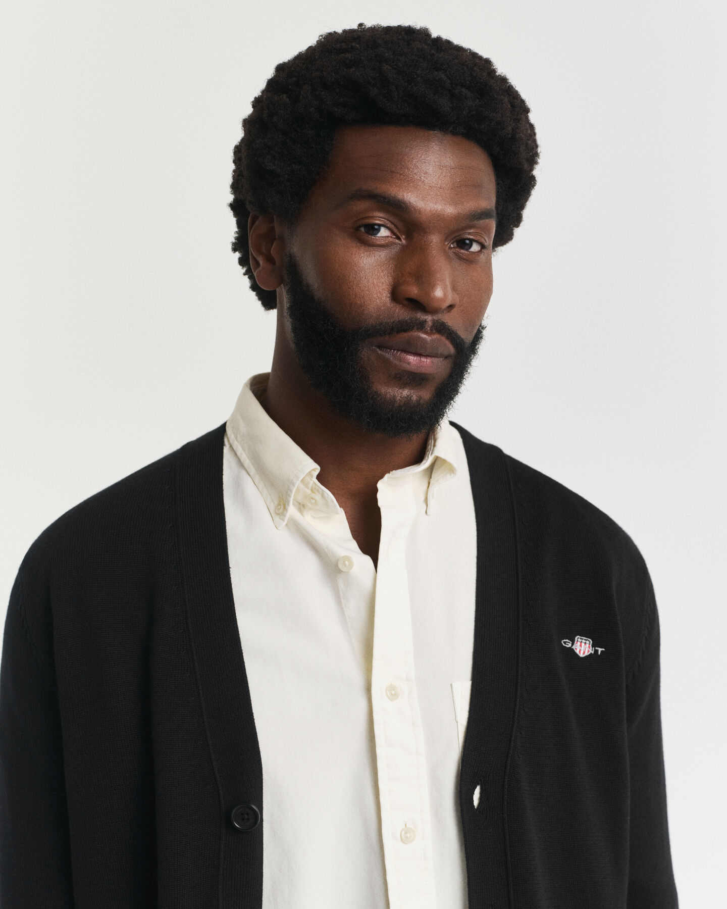 Casaco de malha de algodão informal