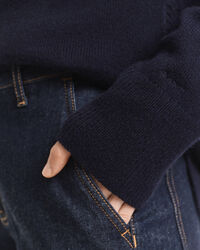 Camisola de malha em mistura de lã e caxemira suave com gola alta