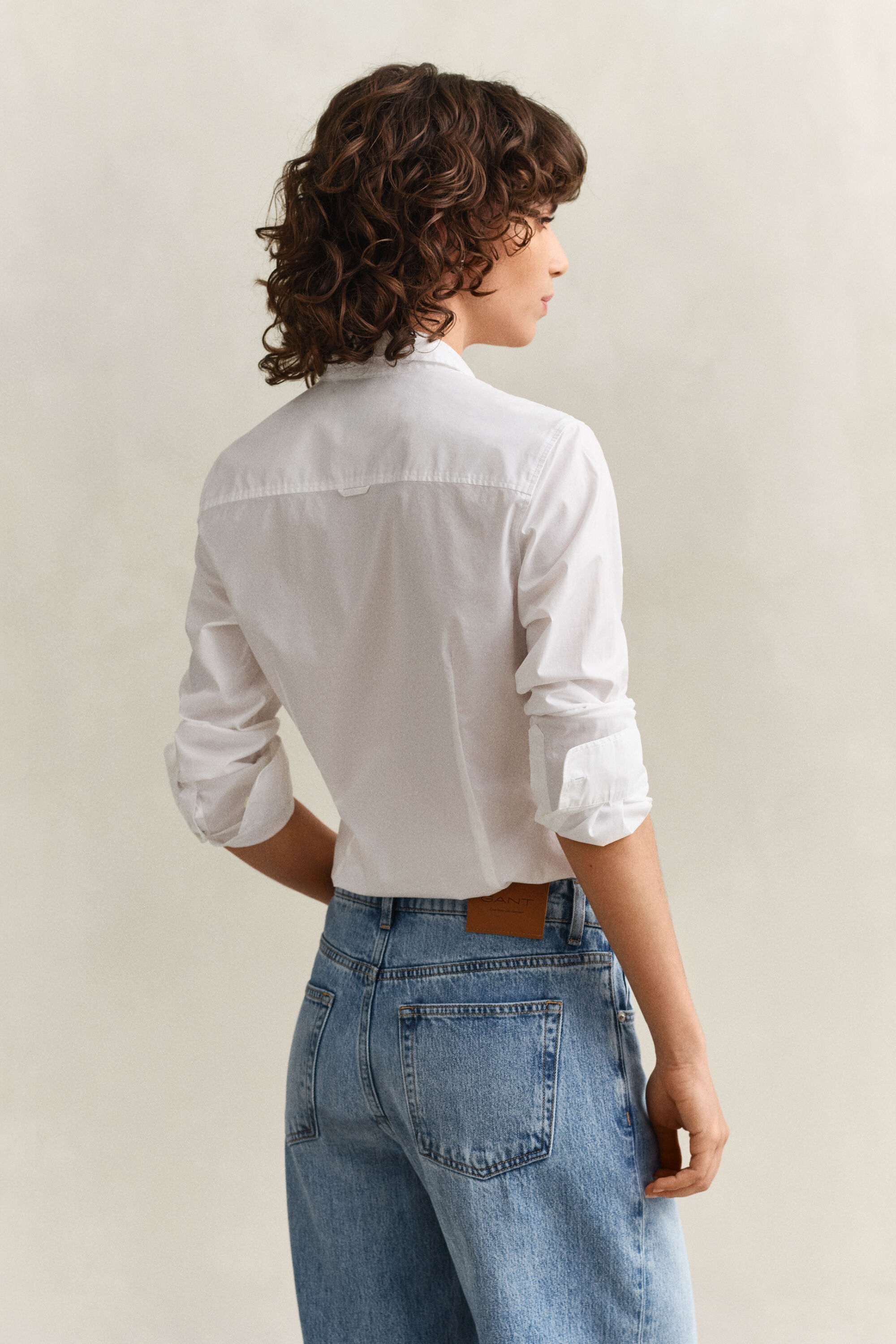 Camisa em popelina slim fit