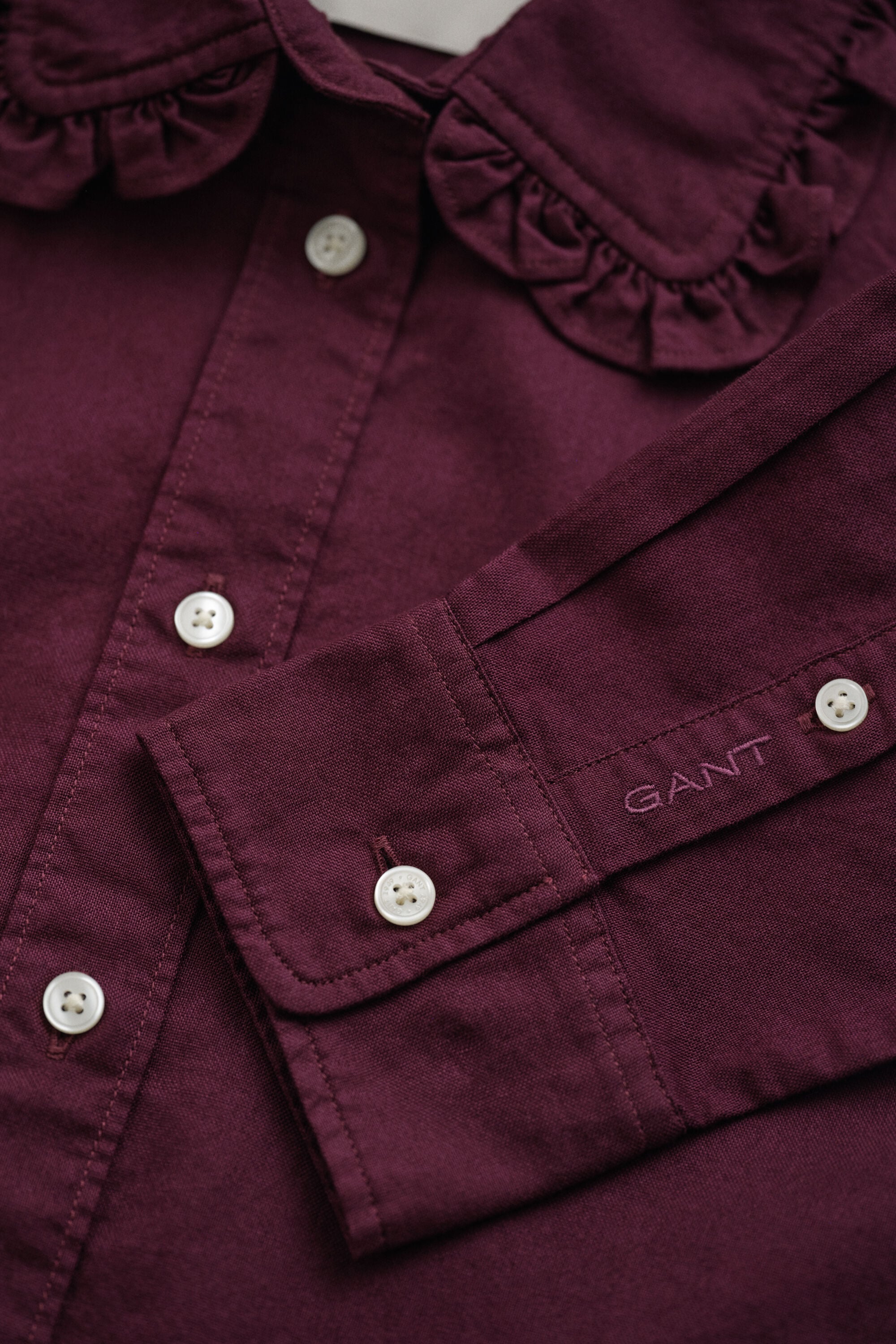 Camisa Oxford Classic com folhos