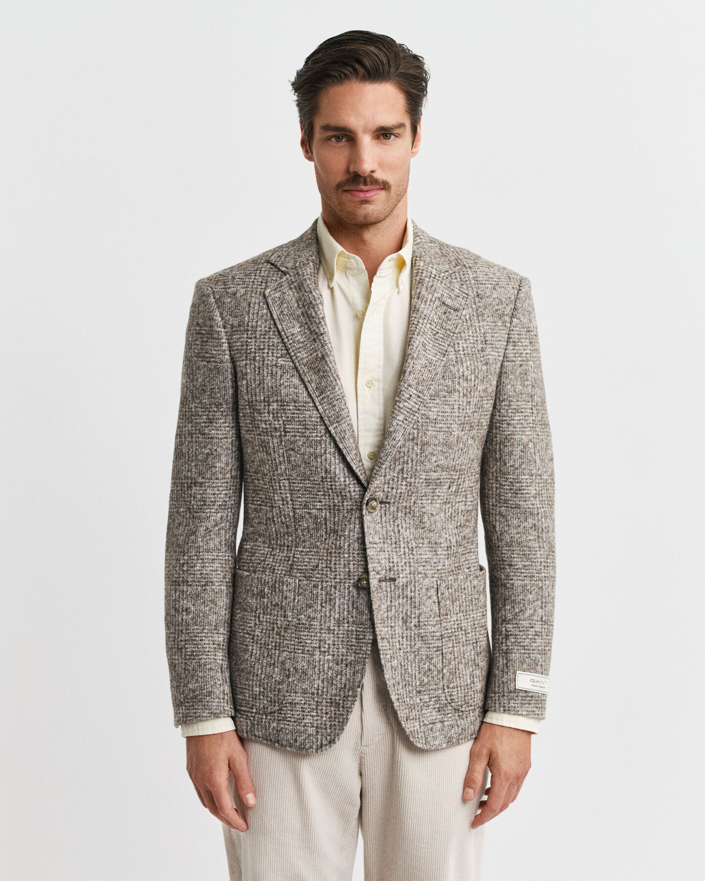 Blazer de malha com padrão de xadrez