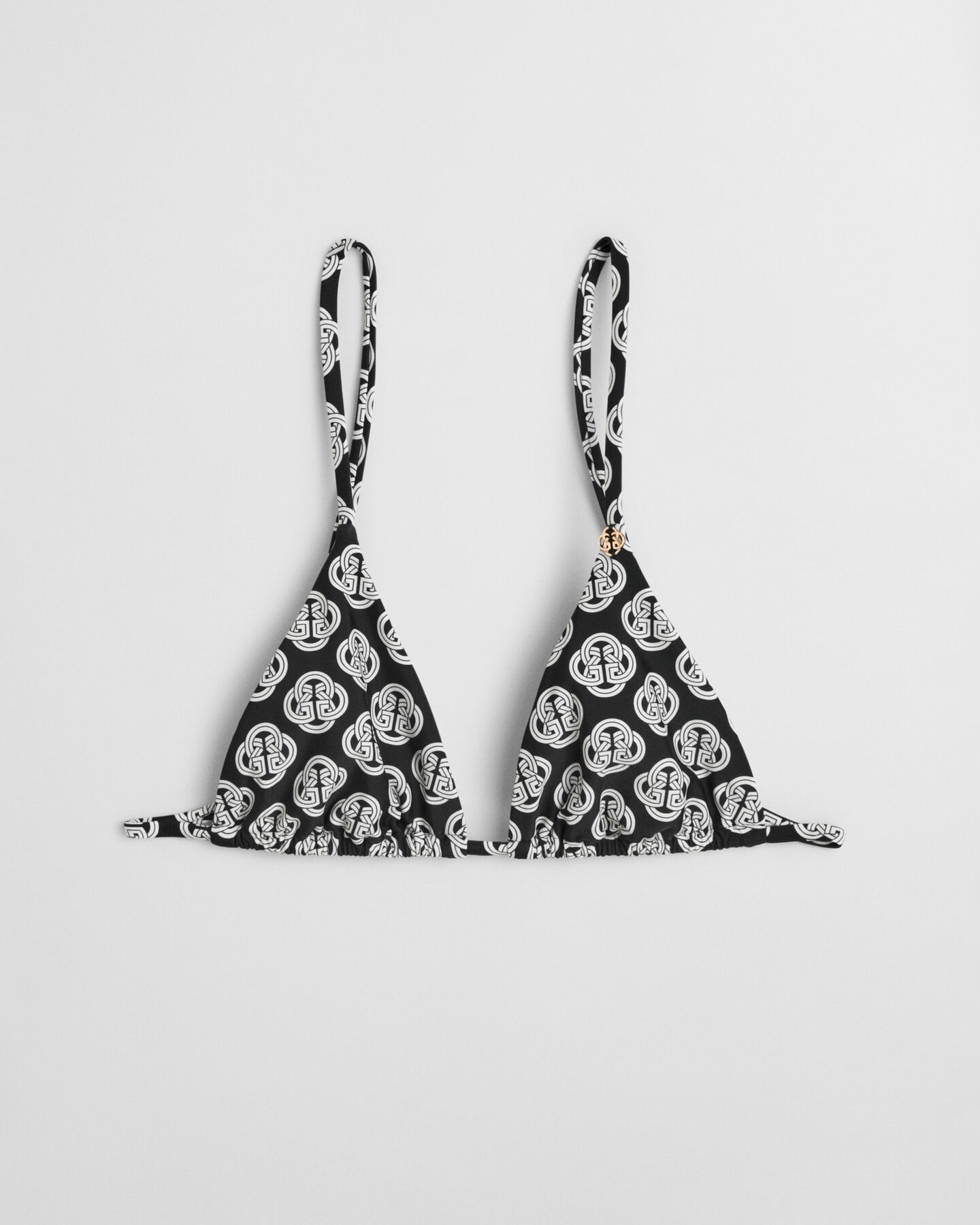 Top de biquíni triangular com estampado Monogram