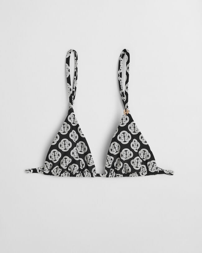 Top de biquíni triangular com estampado Monogram