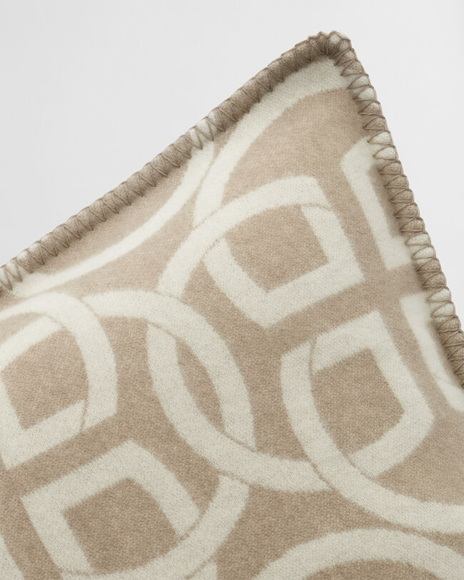 Capa de almofada em lã Monogram