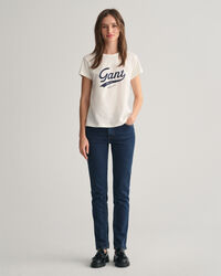 Calças superelásticas slim fit