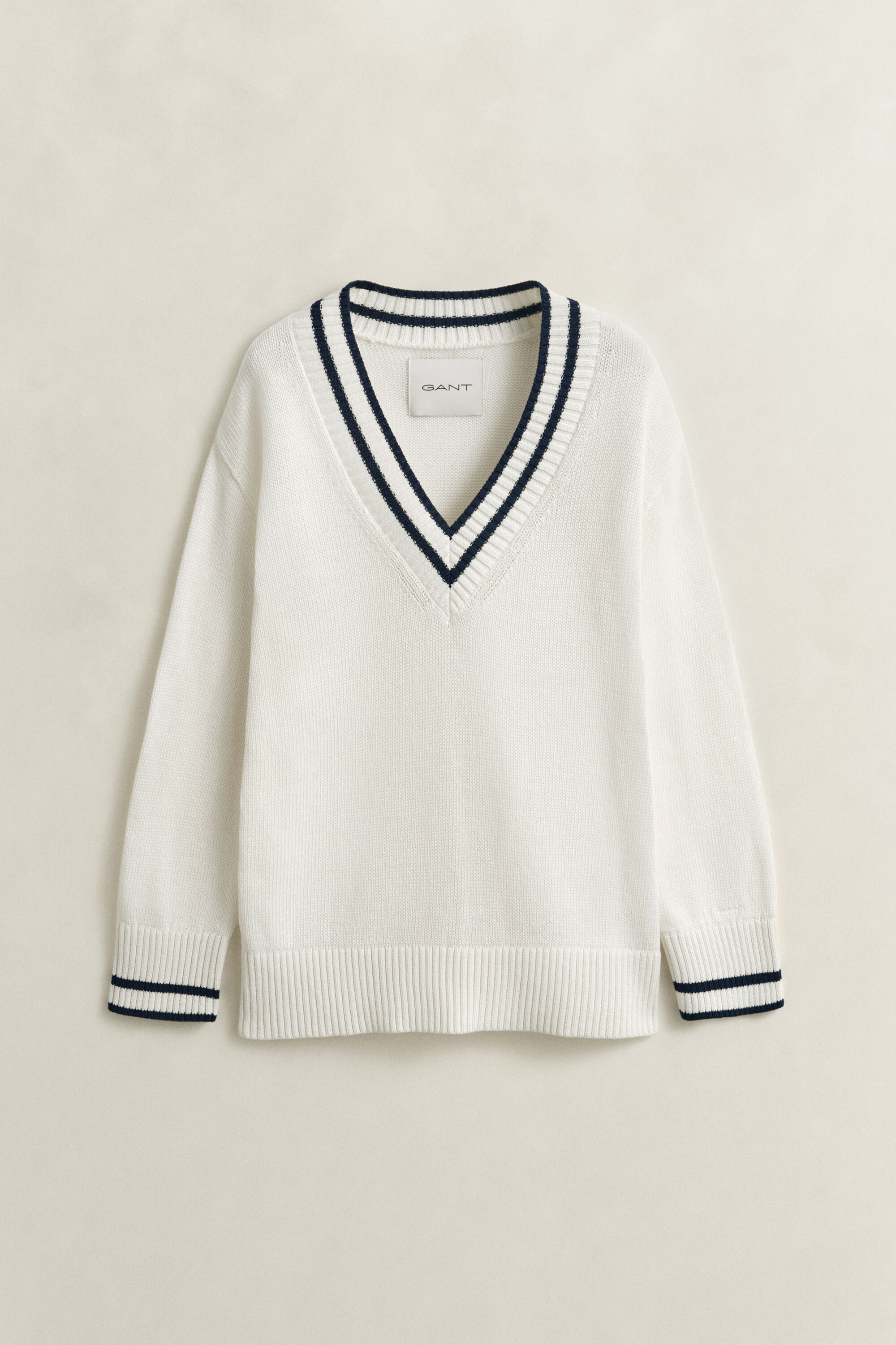 Pullover com decote em V em algodão