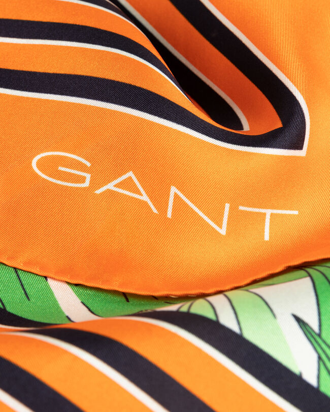 Lenço em seda com estampado Palm Breeze