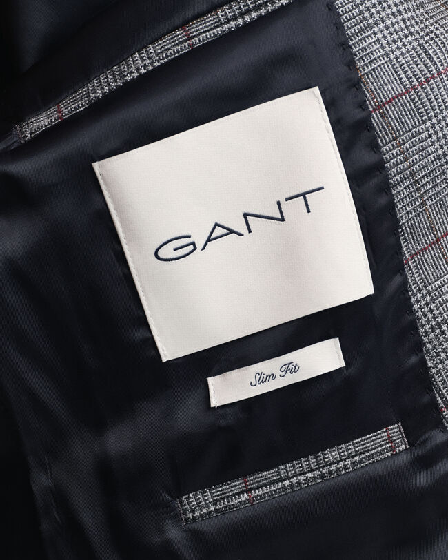 Blazer de fato com padrão de xadrez