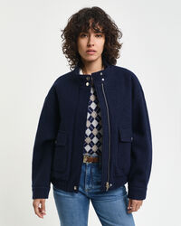 Casaco em lã Harrington