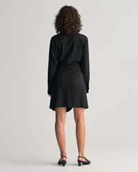 Vestido-camisa de trespasse