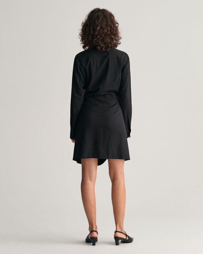 Vestido-camisa de trespasse