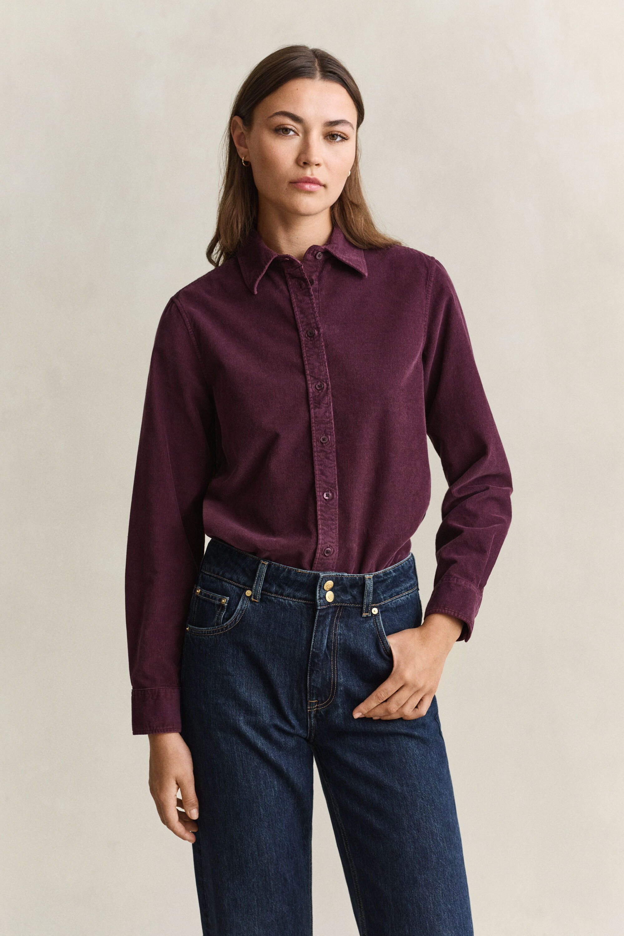 Camisa de bombazina regular fit