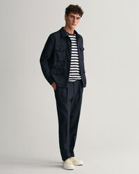 T-shirt de manga comprida às riscas