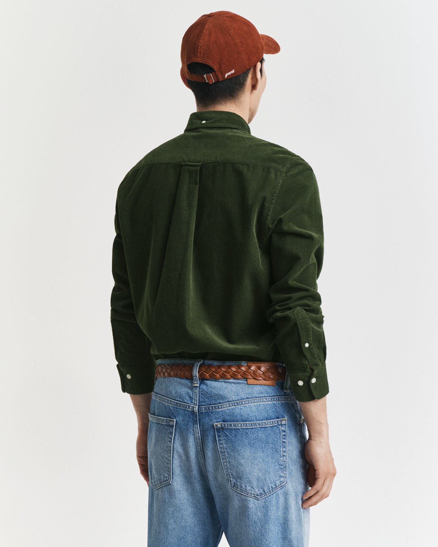 Camisa em bombazina de algodão regular fit