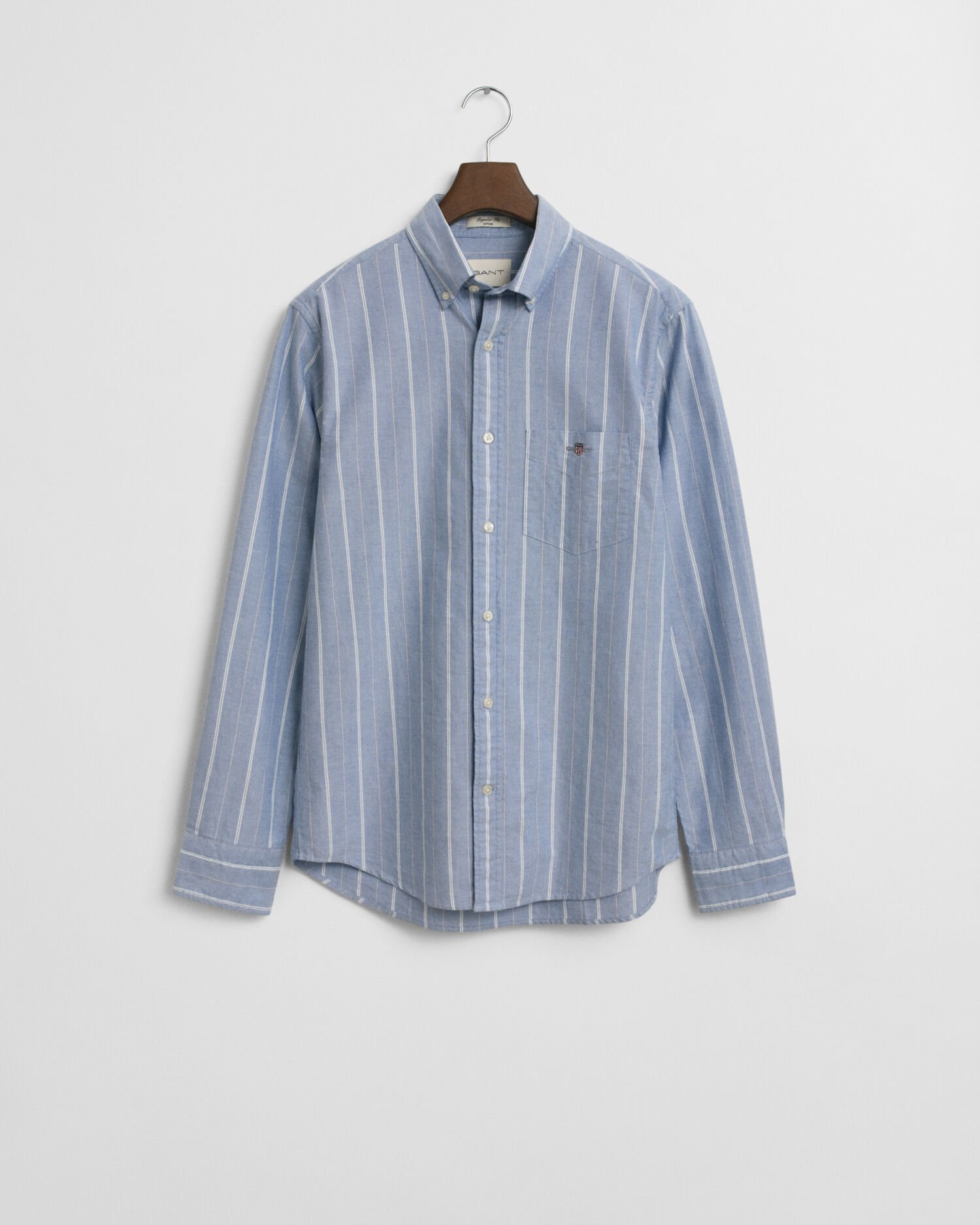 Camisa Oxford clássica às riscas regular fit