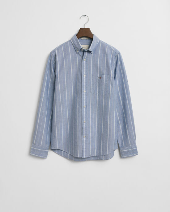 Camisa Oxford clássica às riscas regular fit
