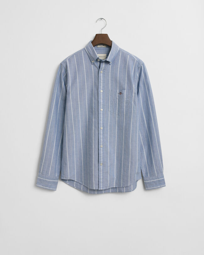 Camisa Oxford clássica às riscas regular fit