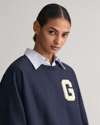 Sweatshirt com decote redondo G oversized