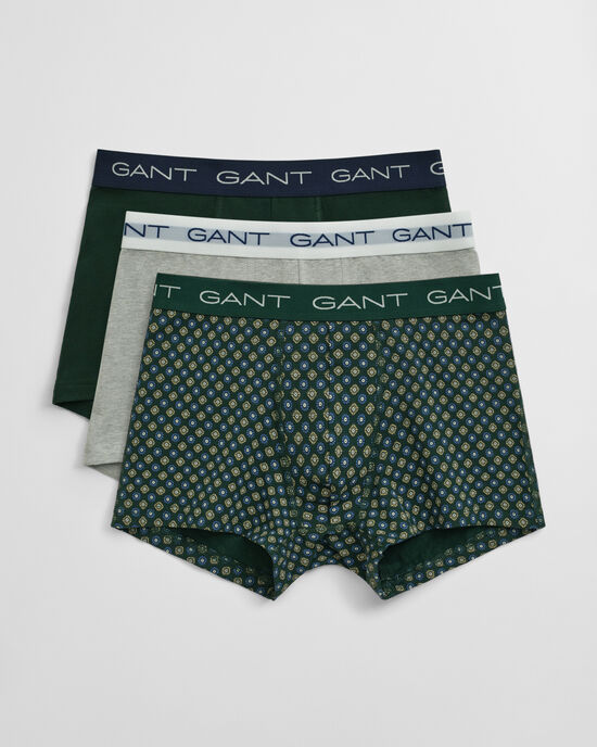 Pack de três boxers com estampado geométrico