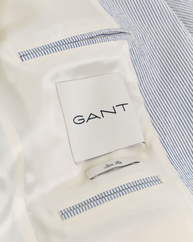 Casaco de fato Seersucker slim fit