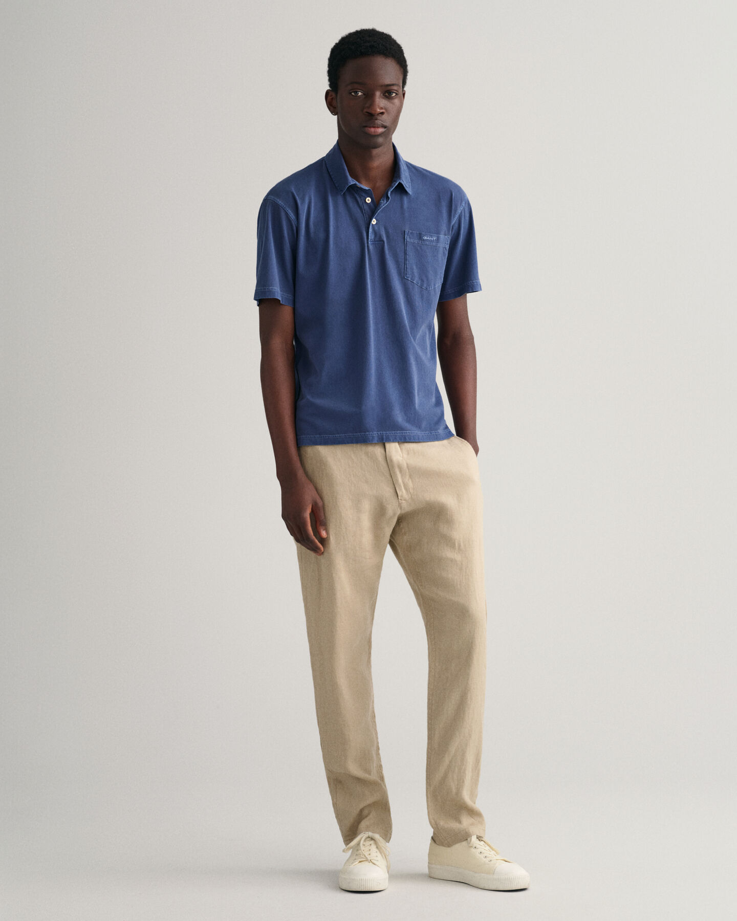 Polo em jersey Sunfaded