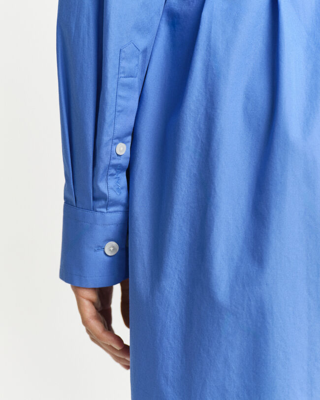 Vestido-camisa em popelina