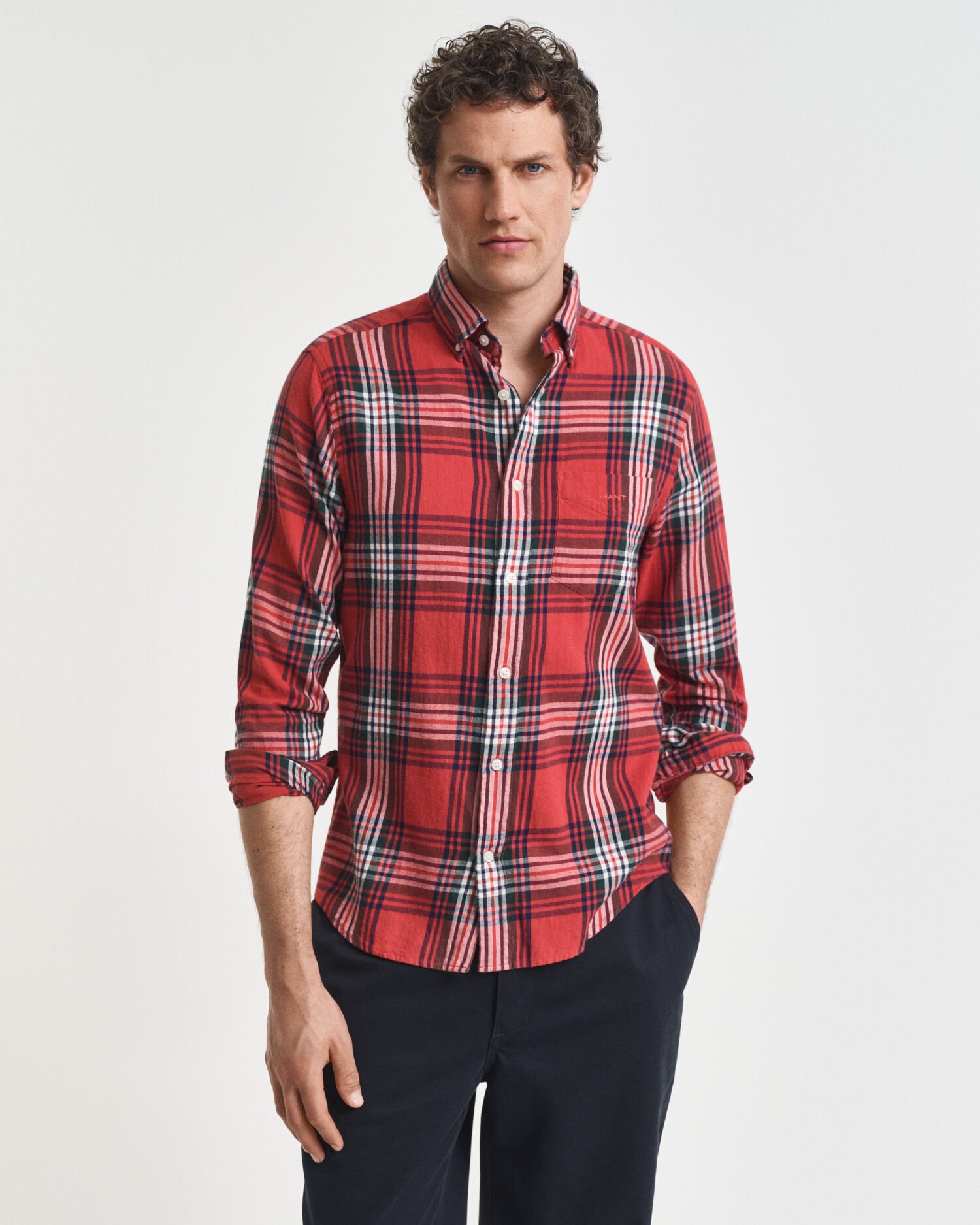 Camisa em flanela Windblown com padrão de xadrez regular fit