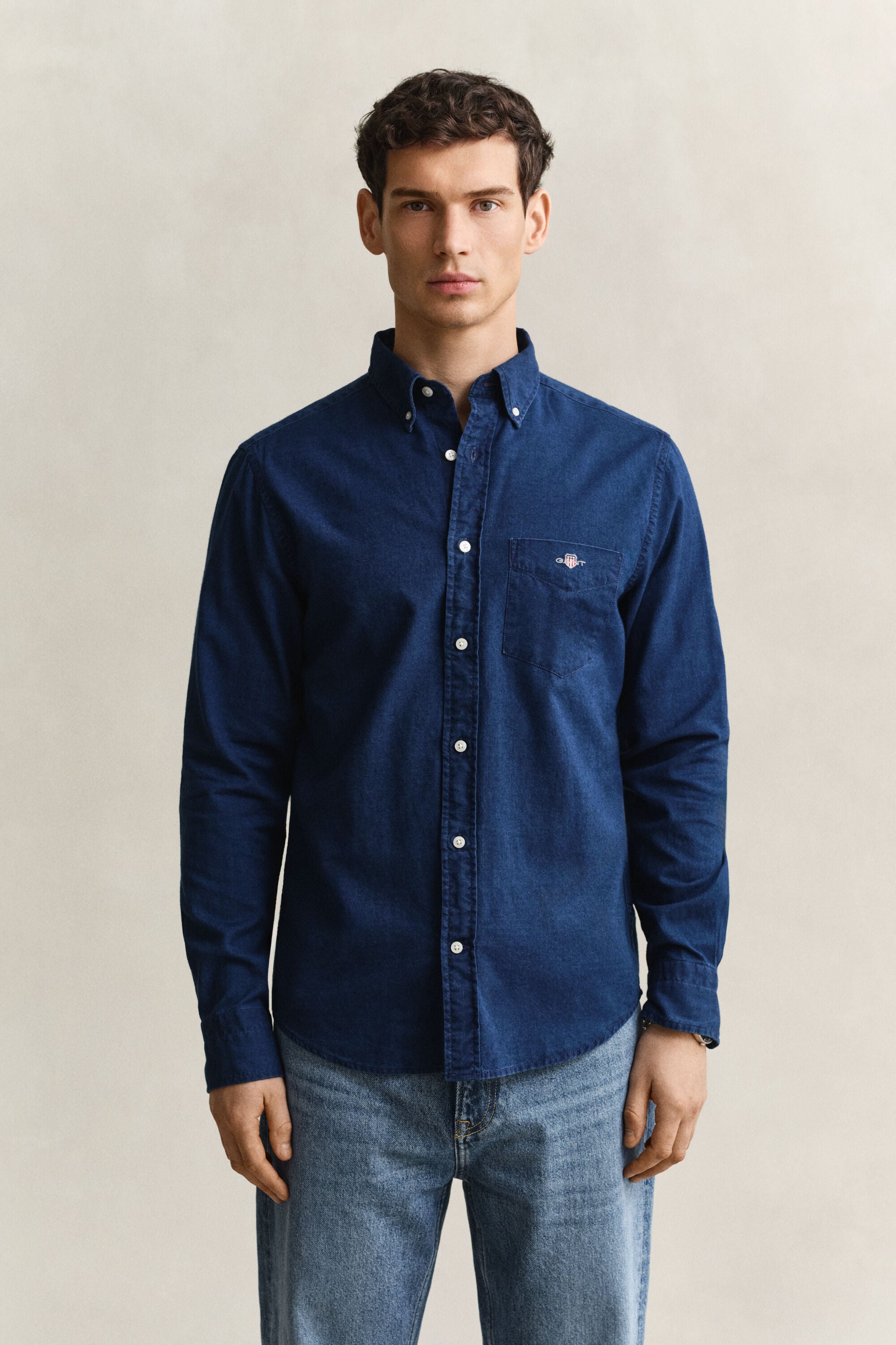 Camisa Oxford Indigo