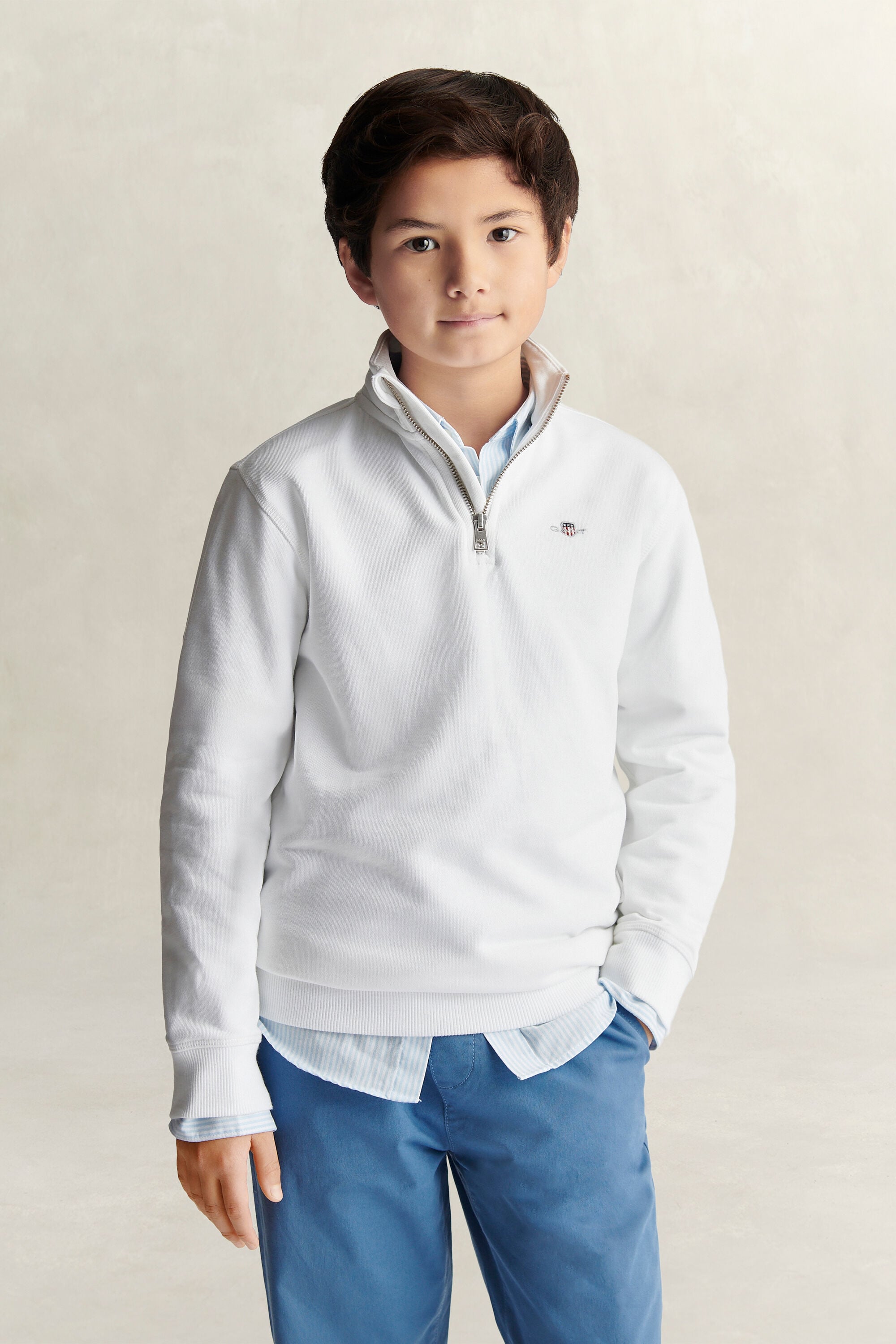Sweatshirt com meio fecho de correr Teen Boys