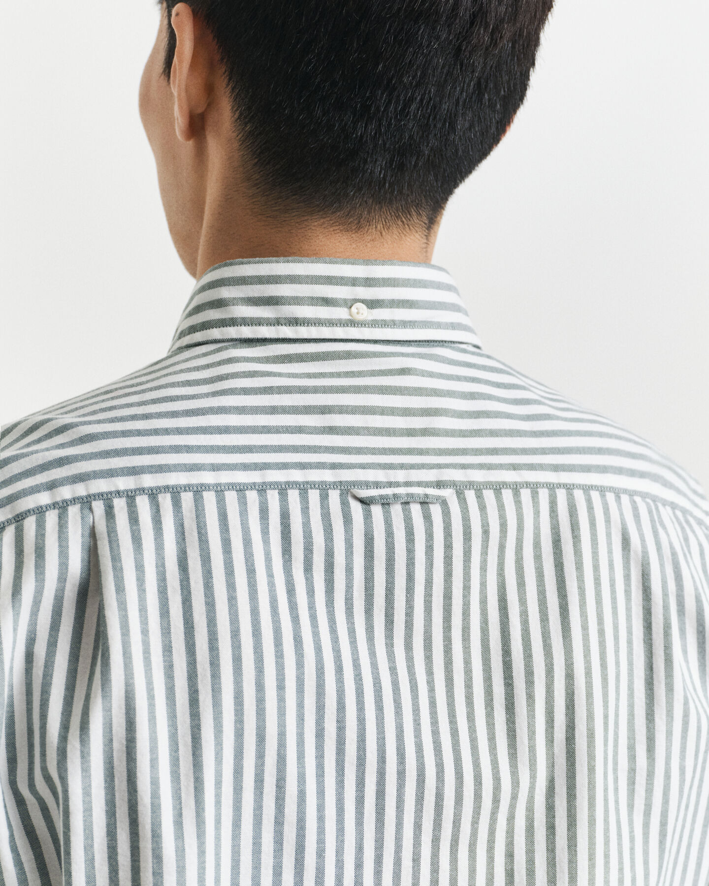 Camisa Oxford às riscas com elastano slim fit