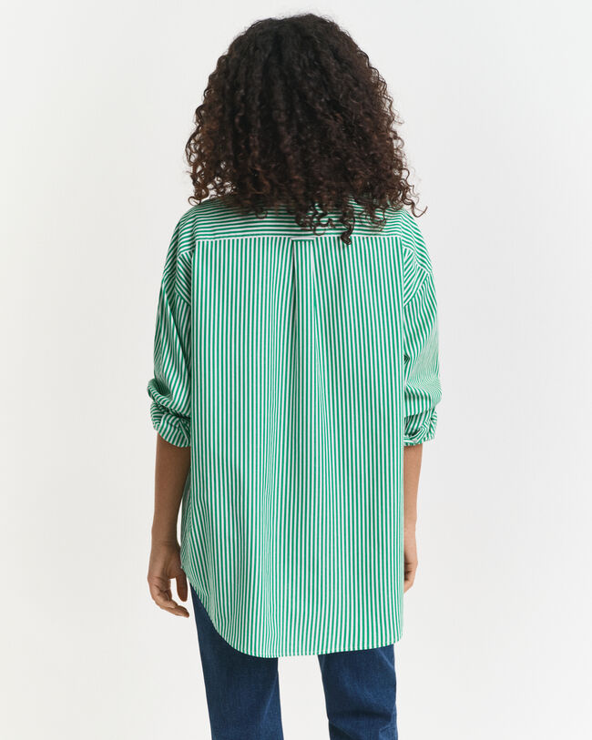 Camisa em popelina às riscas Classic oversized