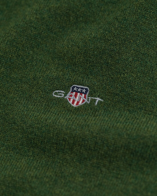 Camisola de malha com decote redondo em lã extrafina