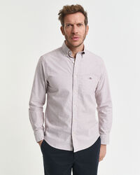 Camisa Oxford clássica com riscas finas regular fit