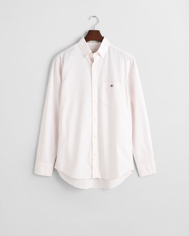 Camisa Oxford clássica com riscas finas regular fit