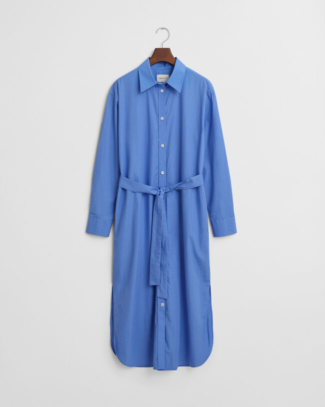 Vestido-camisa em popelina