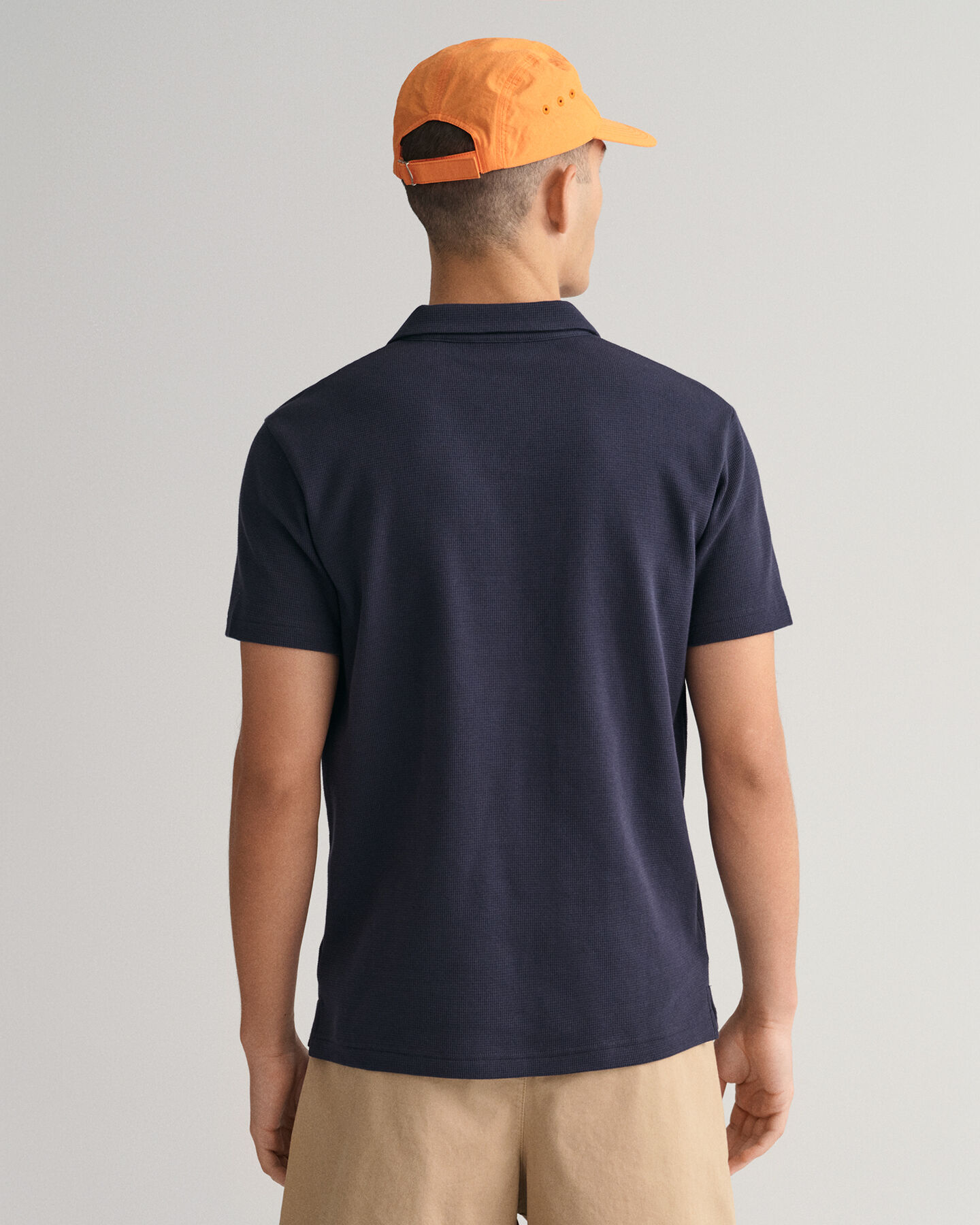 Polo em algodão piqué Waffle Texture