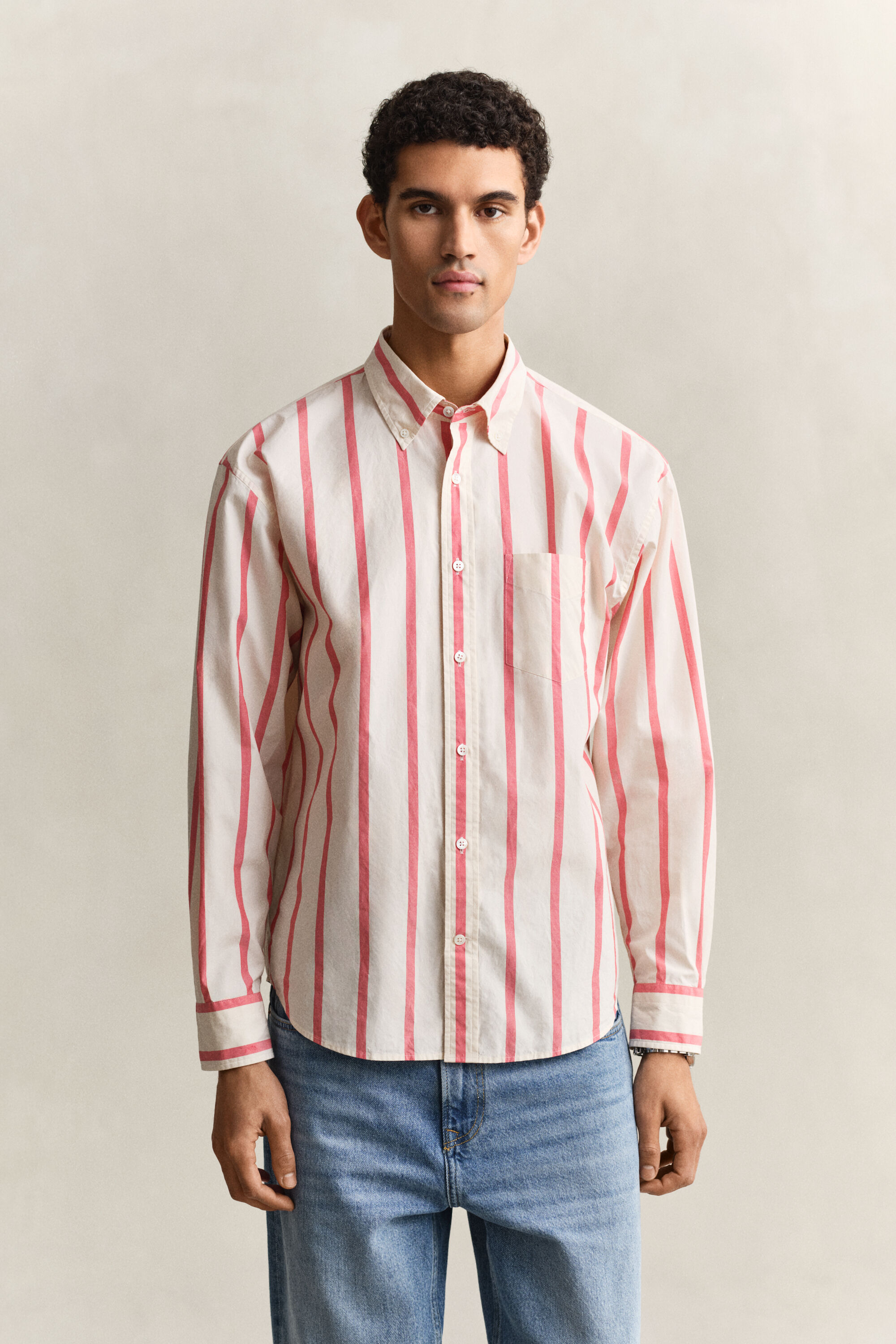 Camisa às riscas Heritage Poplin