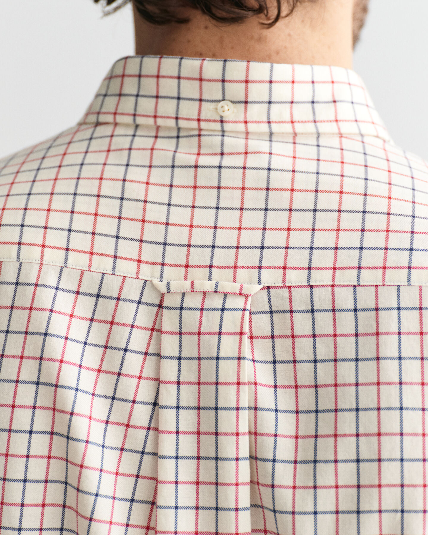 Camisa em sarja Tattersall regular fit
